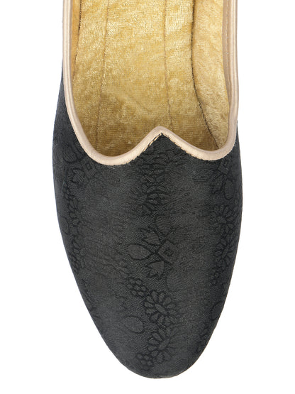 DESI COLOUR Mens Gold Ethnic Footwear/Punjabi Jutti