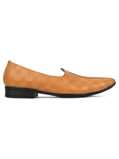 DESI COLOUR Mens Tan Ethnic Footwear/Punjabi Jutti