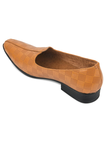 DESI COLOUR Mens Tan Ethnic Footwear/Punjabi Jutti