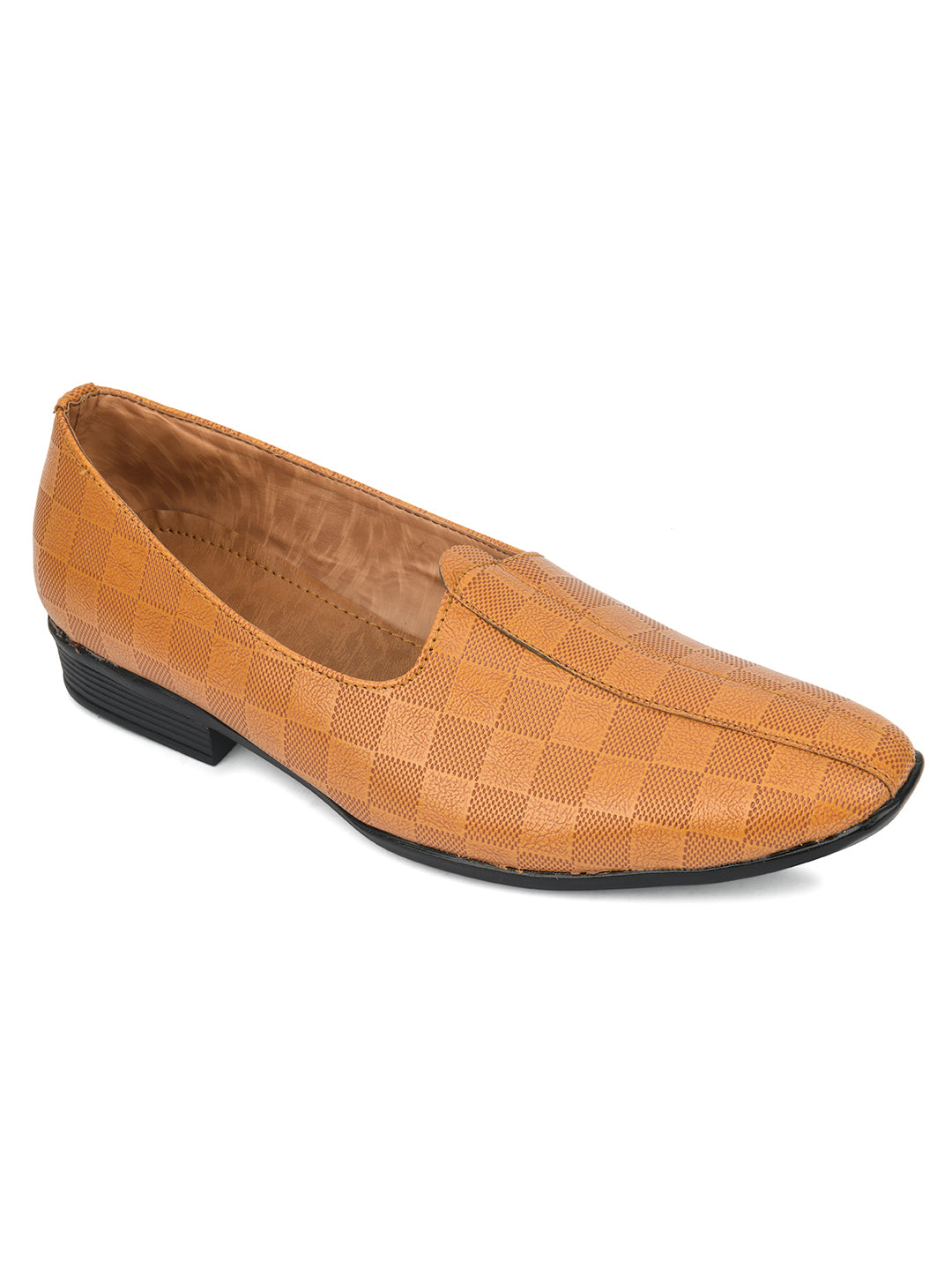 DESI COLOUR Mens Tan Ethnic Footwear/Punjabi Jutti