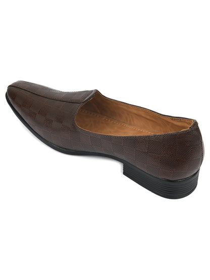 DESI COLOUR Mens Brown Ethnic Footwear/Punjabi Jutti