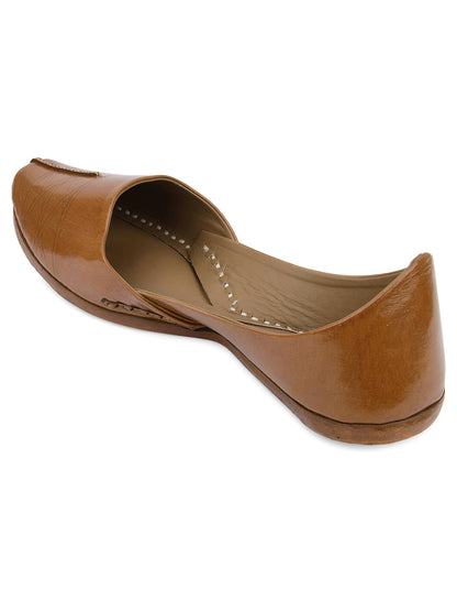 DESI COLOUR Mens Brown Ethnic Footwear/Punjabi Jutti