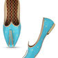 DESI COLOUR Mens Blue Ethnic Footwear/Punjabi Jutti