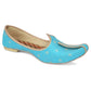 DESI COLOUR Mens Blue Ethnic Footwear/Punjabi Jutti