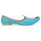 DESI COLOUR Mens Blue Ethnic Footwear/Punjabi Jutti