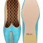 DESI COLOUR Mens Blue Ethnic Footwear/Punjabi Jutti