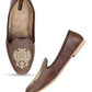 DESI COLOUR Mens Gold Ethnic Footwear/Punjabi Jutti