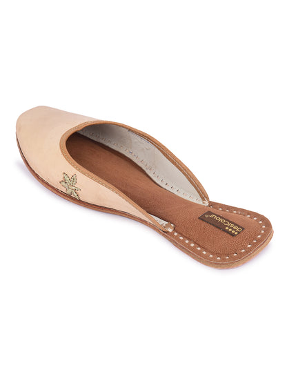 DESI COLOUR Women Natural Elegant Leather Ethnic Mules