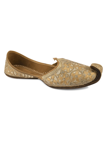 DESI COLOUR Mens Brown Ethnic Footwear/Punjabi Jutti