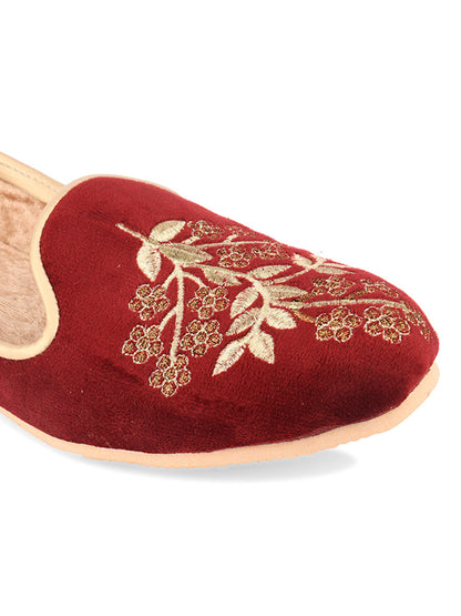 DESI COLOUR Mens Gold Ethnic Footwear/Punjabi Jutti