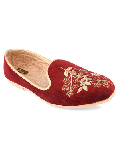 DESI COLOUR Mens Gold Ethnic Footwear/Punjabi Jutti