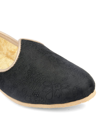 DESI COLOUR Mens Gold Ethnic Footwear/Punjabi Jutti