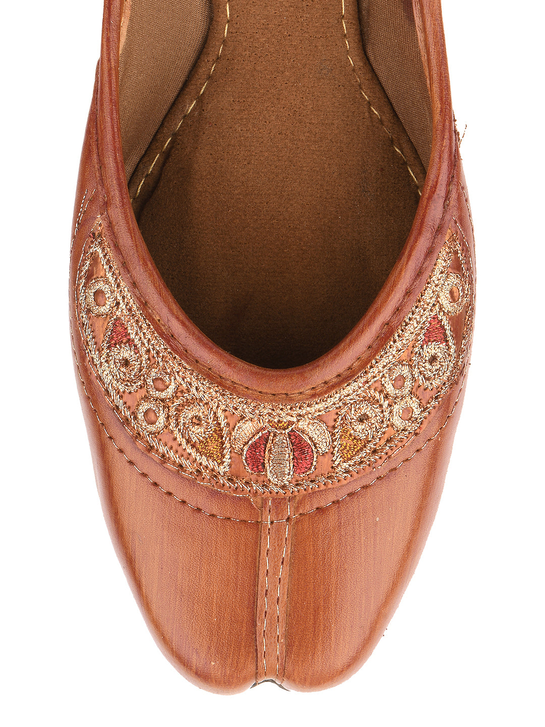 DESI COLOUR Women Brown Ethnic Punjabi Jutti