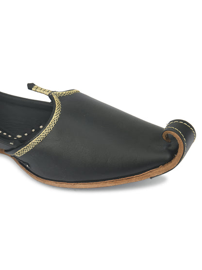 DESI COLOUR Mens Gold Ethnic Footwear/Punjabi Jutti