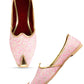 DESI COLOUR Mens Pink Ethnic Footwear/Punjabi Jutti