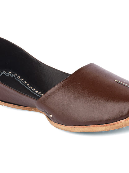 DESI COLOUR Mens Brown Ethnic Footwear/Punjabi Jutti