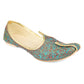 DESI COLOUR Mens Sea Green Ethnic Footwear/Punjabi Jutti