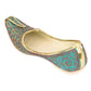 DESI COLOUR Mens Sea Green Ethnic Footwear/Punjabi Jutti